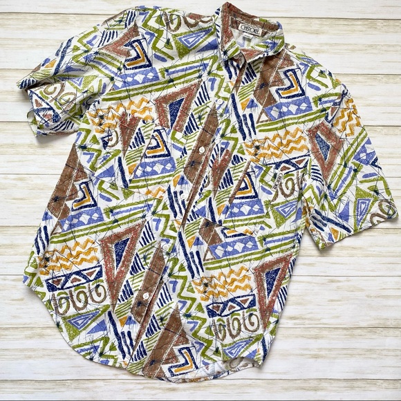 Vintage 1980’s Funky Print Shirt - Picture 1 of 8